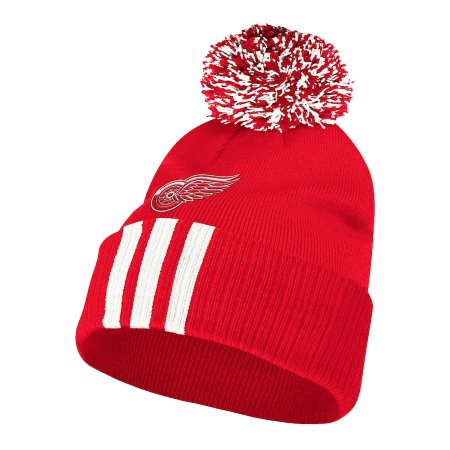 Detroit Red Wings - Three Stripe Cuffed NHL Knit Hat