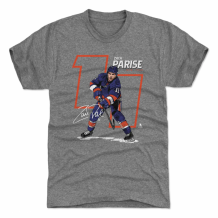 New York Islanders - Zach Parise Offset Gray NHL T-Shirt