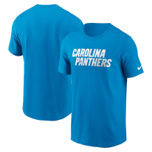 Carolina Panthers - Essential Wordmark Blue NFL T-Shirt