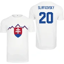 Slovensko - Juraj Slafkovský 2026 Hokejový Tričko - bílé