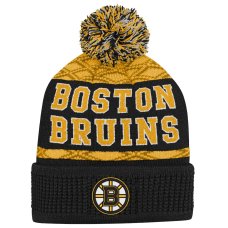 Boston Bruins Youth - Puck Pattern NHL Knit Hat