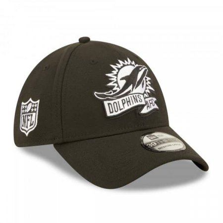 Miami Dolphins - 2022 Sideline Black & White 39THIRTY NFL Hat - Size: S/M