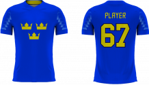 Szwecja Dziecia - 2018 Sublimated Fan Koszulka z własnym imieniem i numerem