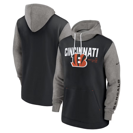 Cincinnati Bengals - Fashion Color Block NFL Mikina s kapucňou