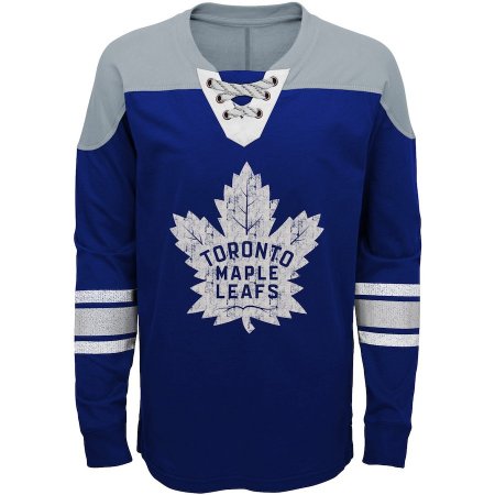 Toronto Maple Leafs Detská - Hockey Lace-Up Crew NHL Tričko s dlhým rukávom