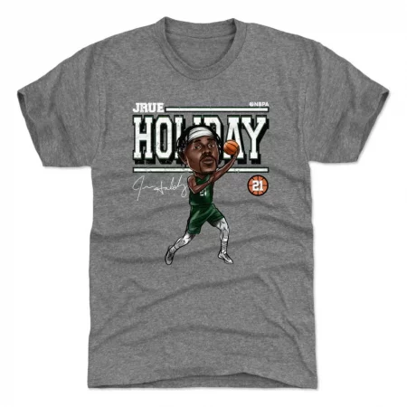 Milwaukee Bucks - Jrue Holiday Cartoon NBA T-Shirt