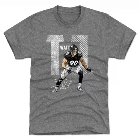 Pittsburgh Steelers - T.J. Watt Bold Gray NFL T-Shirt