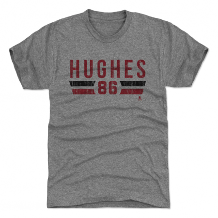New Jersey Devils - Jack Hughes Font Gray NHL Tričko