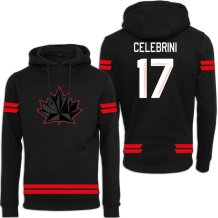Kanada - Macklin Celebrini 2026 Hokejová Mikina s kapucí