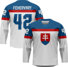 Słowacja - Martin Fehervary 2022 Replica Fan Jersey Biały