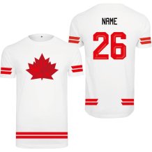 Kanada - 2026 Hokejový Tričko/Vlastní jméno a číslo - biela