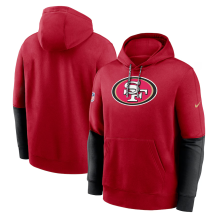 San Francisco 49ers - 2024 Sideline Club Pullover Red NFL Mikina s kapucňou