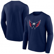 Washington Capitals - Primary Logo Team Navy NHL Long Sleeve T-Shirt