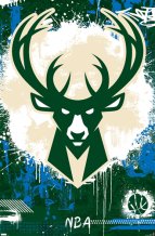 Milwaukee Bucks - Maximalist NBA Poster