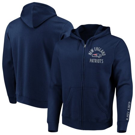 New England Patriots - Stencil Arch Iconic Full-Zip NFL Hoodie