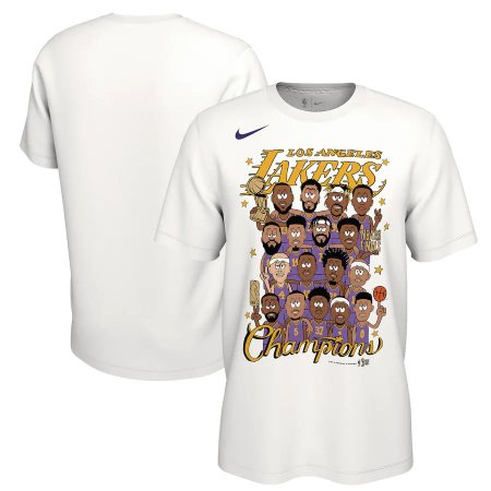 Los Angeles Lakers - 2020 Finals Champions Celebration Roster NBA T-Shirt