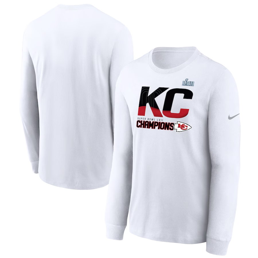Kansas City Chiefs - Super Bowl LVII Champs Local White NFL Long Sleeve T- Shirt :: FansMania