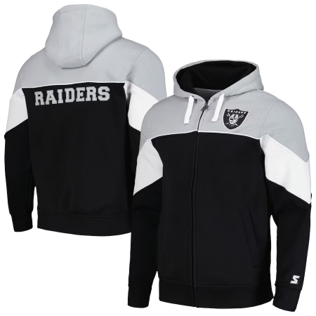 Las Vegas Raiders - Starter Running Full-zip NFL Sweatshirt