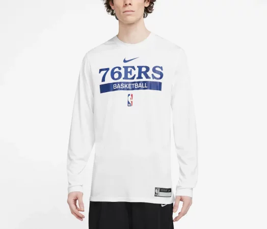 Philadelphia 76ers - 2022/23 Practice Legend White NBA Long Sleeve T-shirt