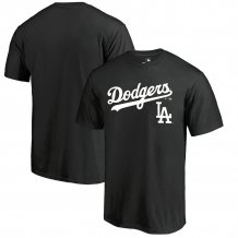 Los Angeles Dodgers - Team Lockup Black MLB T-Shirt