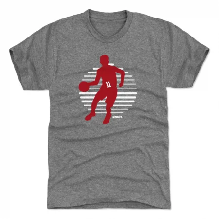 Atlanta Hawks - Trae Young Silhouette Lines Gray NBA T-Shirt