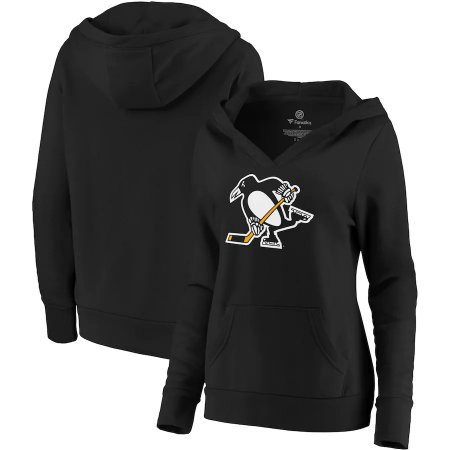 Pittsburgh Penguins Dámska - Primary Logo V-Neck NHL Mikina s kapucňou