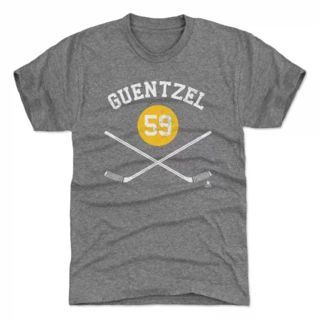 Pittsburgh Penguins - Jake Guentzel Sticks Gray NHL T-Shirt