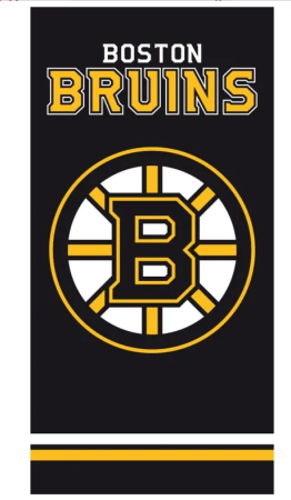 Boston Bruins - Team Black NHL Beach Towel - MINOR DAMAGE