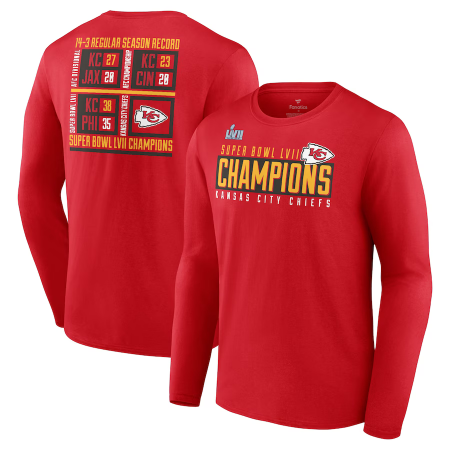 Kansas City Chiefs - Super Bowl LVII Champs Scoreboard NFL Long Sleeve T-Shirt