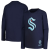 Seattle Kraken Youth - Throwback Logo NHL Long Sleeve T-Shirt
