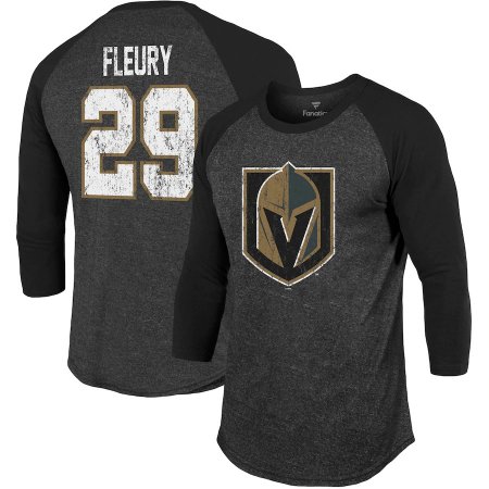 Vegas Golden Knights - Marc-Andre Fleury Tri-Blend NHL 3/4 Sleeve T-Shirt