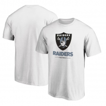 Las Vegas Raiders - Team Lockup White NFL T-Shirt