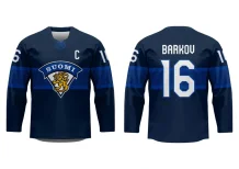 Fínsko - Aleksander Barkov Hokejový Replica Dres-Modrý