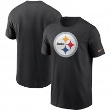 Pittsburgh Steelers - Primary Logo NFL Black T-shirt