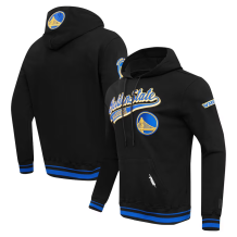 Golden State Warriors - Script Tail Black NBA Sweatshirt