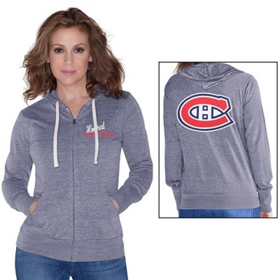 Montreal Canadiens Women - Two Hit Nubby Tri-Blend NHL Hooded