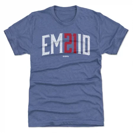 Philadelphia 76ers - Joel Embiid Name Number Blue NBA Tričko