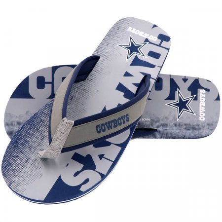 Dallas Cowboys - Contour Fade Wordmark NFL Flip Flops