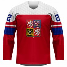 Česko - 2022 Hokejový Replica Fan Dres Červený/Vlastní jméno a číslo