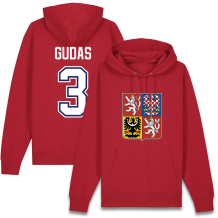 Česko- Radko Gudas Hockey Red Mikina s kapucí
