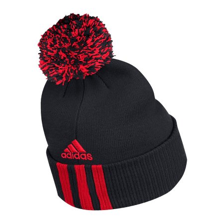 Chicago Blackhawks - Three Stripe Cuffed NHL Knit Hat