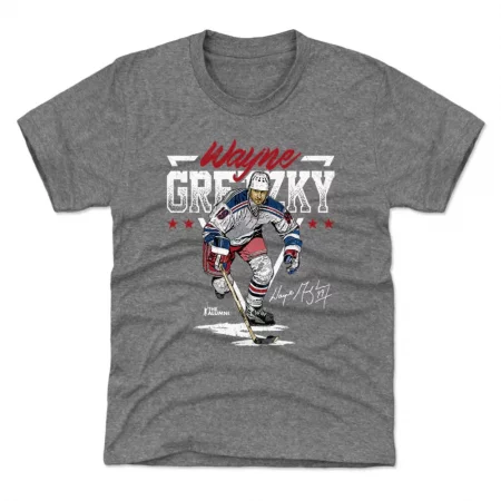 New York Rangers Dětské - Wayne Gretzky Triangle Gray NHL Tričko