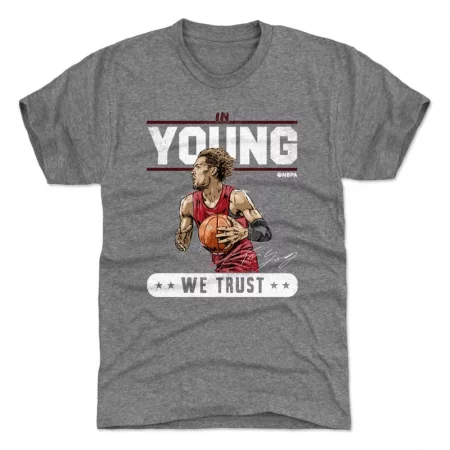 Atlanta Hawks - Trae Young Trust Gray NBA T-Shirt