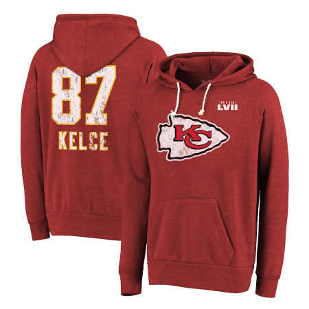 Kansas City Chiefs - Travis Kelce Super Bowl LVII NFL Mikina s kapucňou