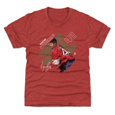 Florida Panthers Youth - Gustav Forsling Stripes Red NHL T-Shirt